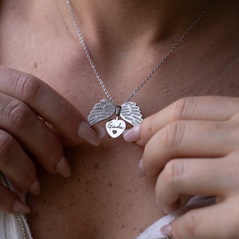 My Personalised Angel Necklace with Engraving