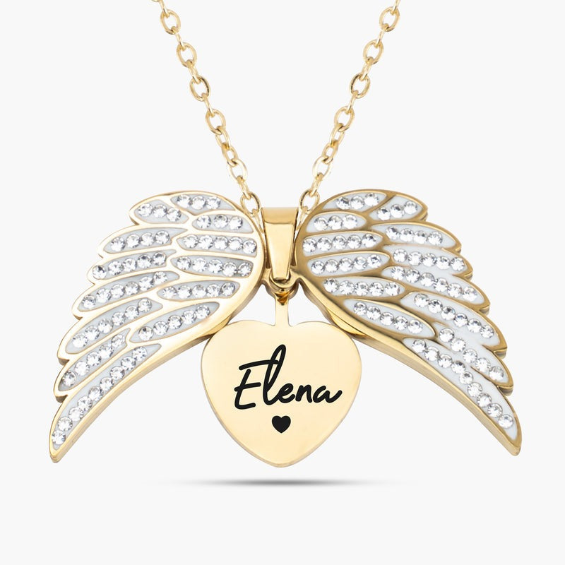 My Personalised Angel Necklace with Engraving